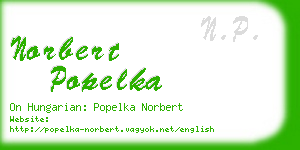 norbert popelka business card